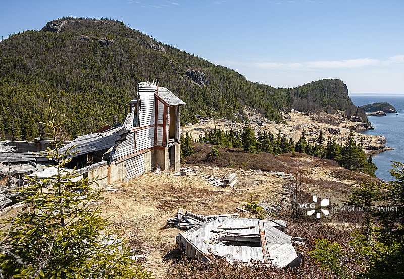 纽芬兰的教堂废墟图片素材
