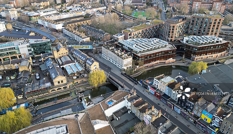 卡姆登船闸与摄政运河图片素材