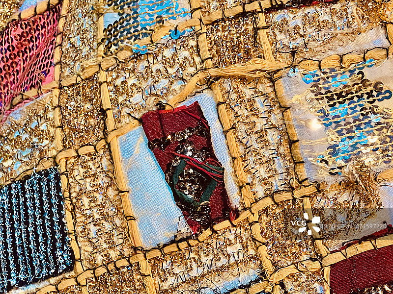 手工刺绣特写图片素材