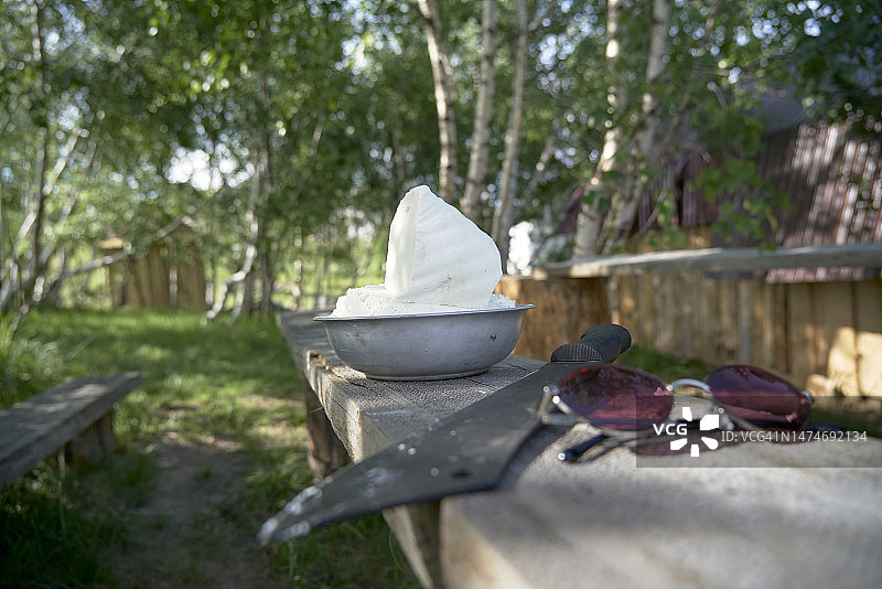 碗里的绵羊奶酪图片素材