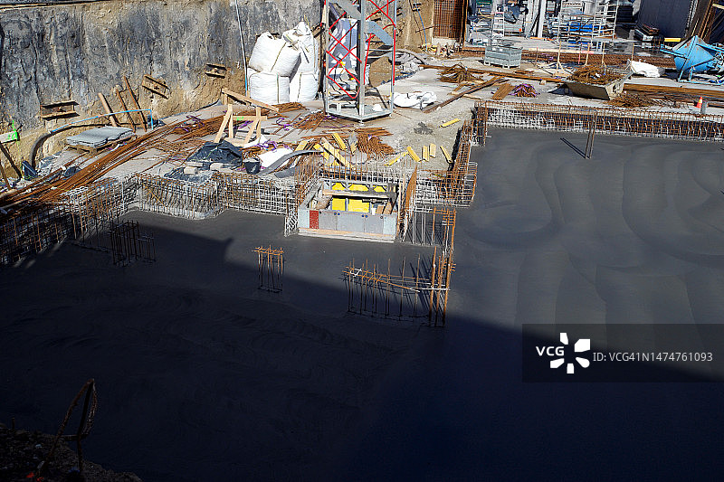 新鲜混凝土整平层图片素材