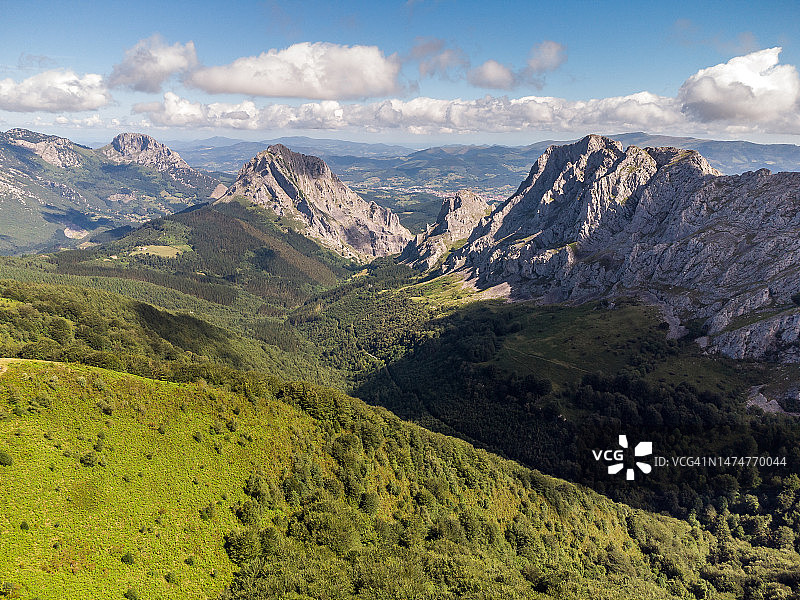 乌尔基奥拉自然公园山脉航拍图片素材