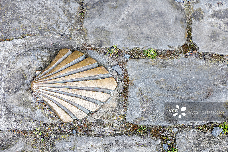 朝圣之路标志：扇贝壳图片素材
