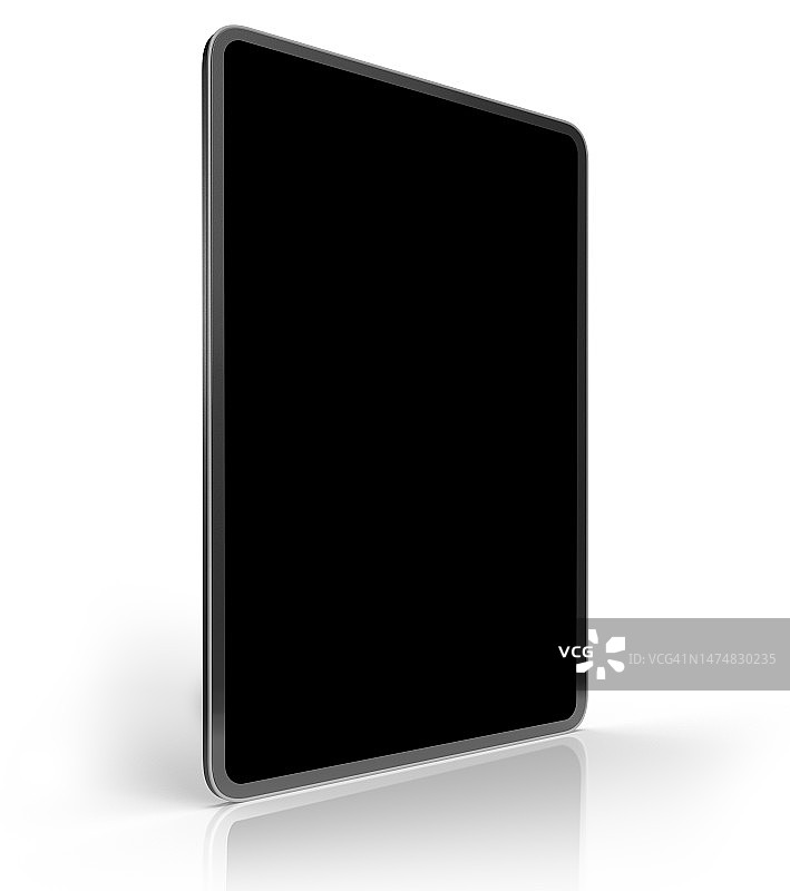 带屏幕剪切路径的数位板的侧面图图片素材