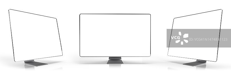 现代桌面显示器（带屏幕裁剪路径）图片素材