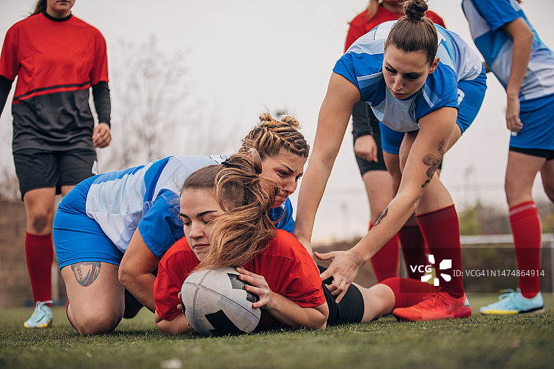 女子橄榄球比赛图片素材