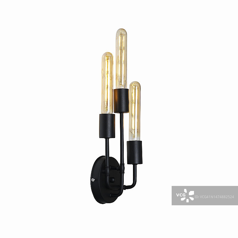 白色背景上的壁灯图片素材