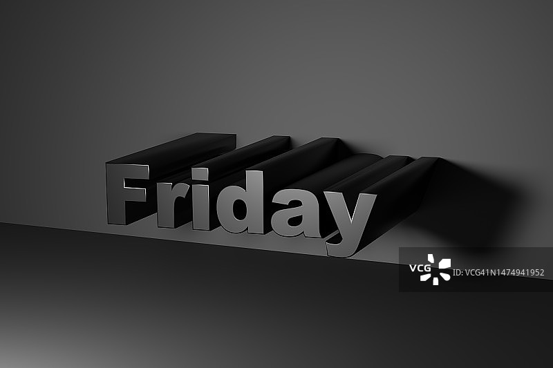 黑色星期五促销文案3D渲染图图片素材