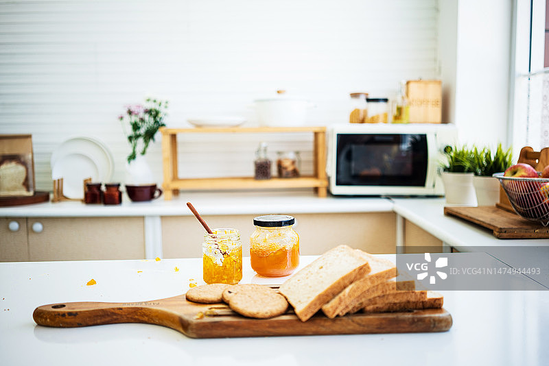 果酱面包早餐图片素材