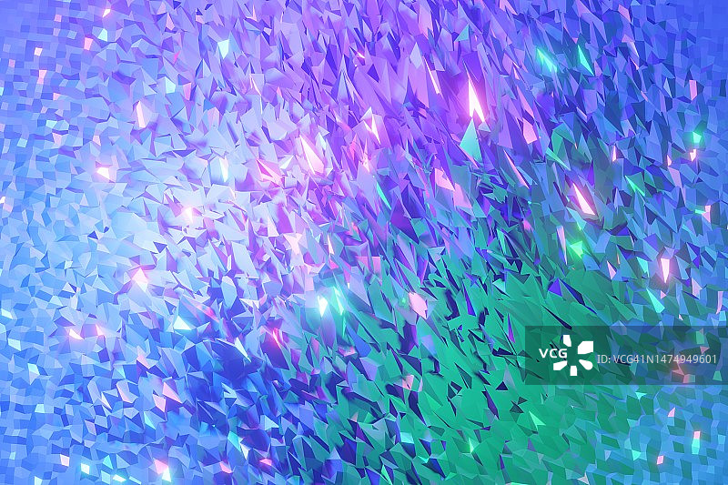 水晶抽象几何光效3D渲染图片素材