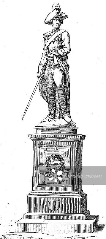 卡尔卡尔的弗里德里希·威廉·冯·赛德利茨男爵纪念碑图片素材