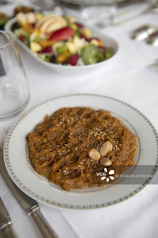 Graa Maslaa，摩洛哥甜南瓜泥图片素材