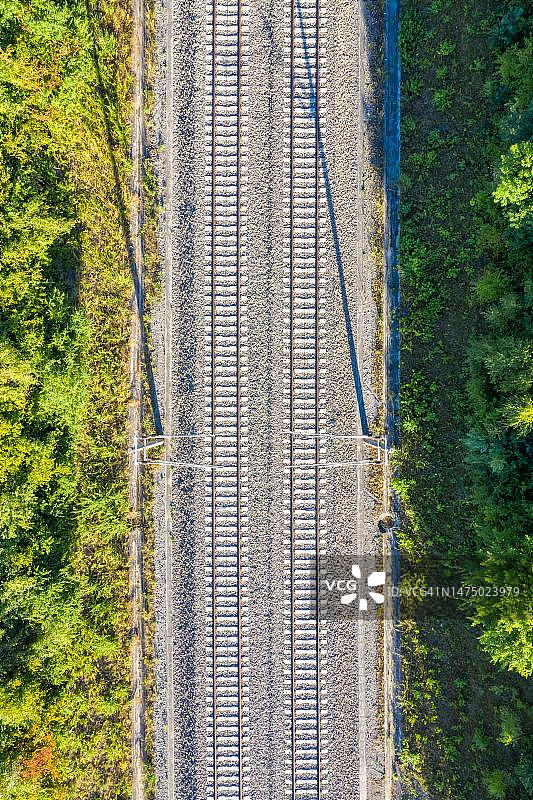 德国斯图加特的铁路轨道航拍照片图片素材