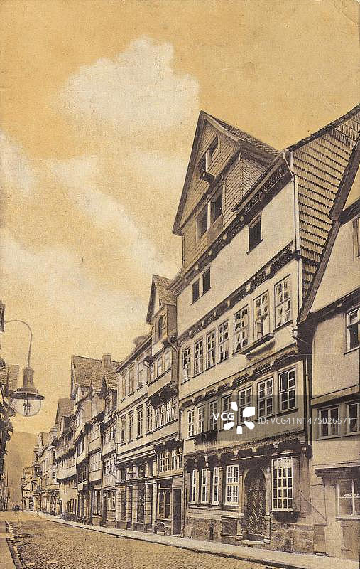 汉诺威施明登市场大街（约1910年）图片素材