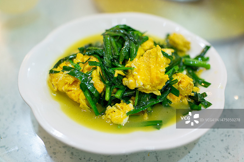 韭菜炒鸡蛋图片素材