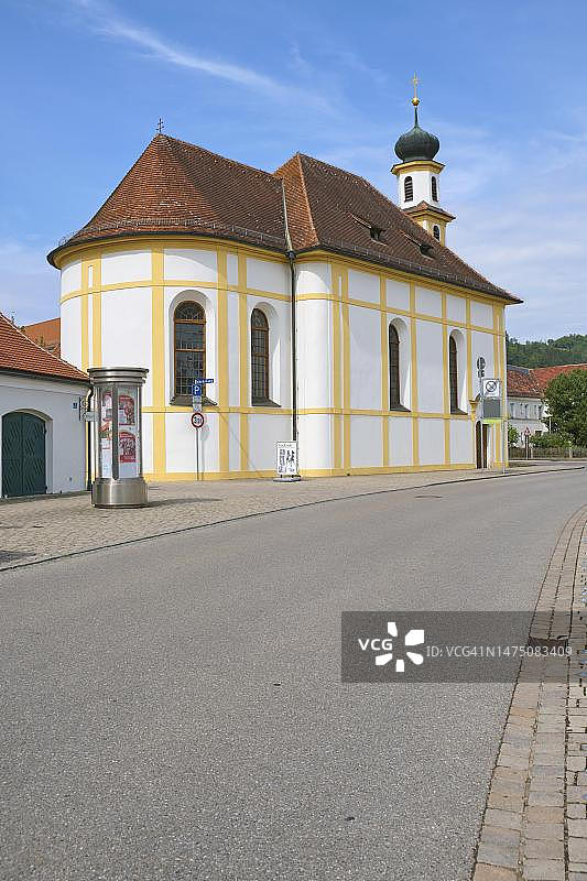 圣母教堂，又称玛丽恩教堂，位于德国巴伐利亚州艾希施泰特区图片素材