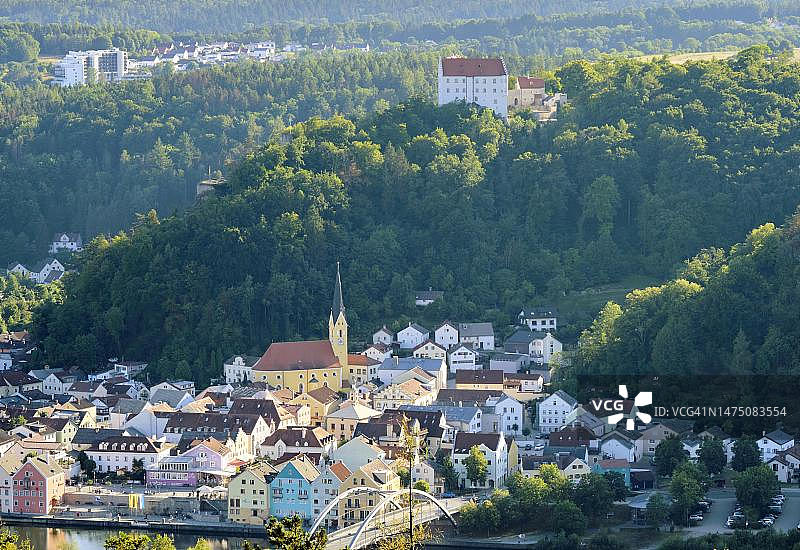 里登堡和罗森堡城堡风光图片素材