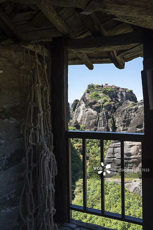 从瓦尔拉姆修道院看到的景色，希腊图片素材