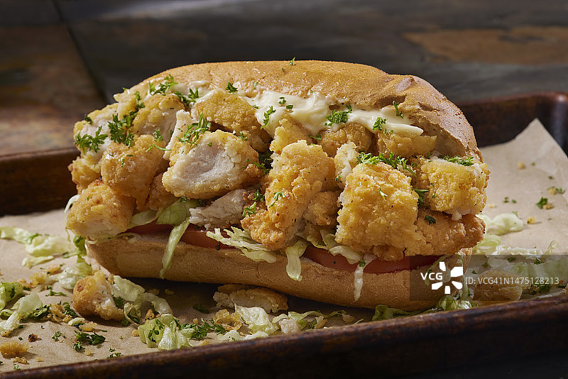 炸鸡波仔包图片素材