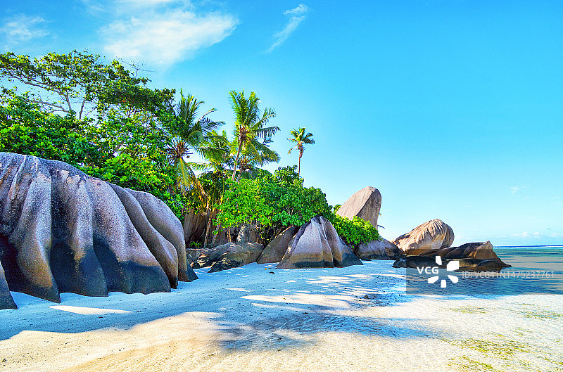 塞舌尔银泉滩图片素材