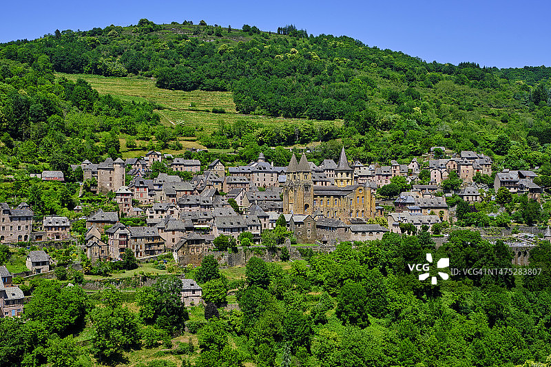 法国阿韦龙孔克村图片素材