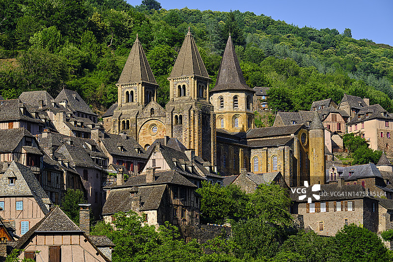 法国阿韦龙孔克村图片素材