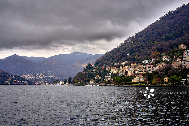 意大利科莫省海边城镇风光图片素材
