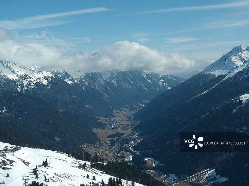 奥地利圣安东阿尔贝格雪山风光图片素材