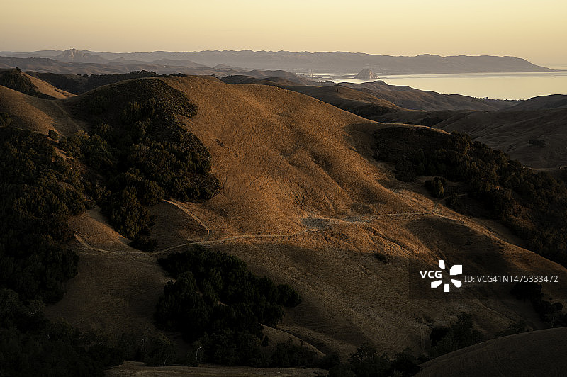 日落时分加利福尼亚的壮丽景色图片素材