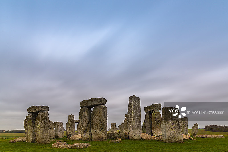 日落时分的巨石阵图片素材