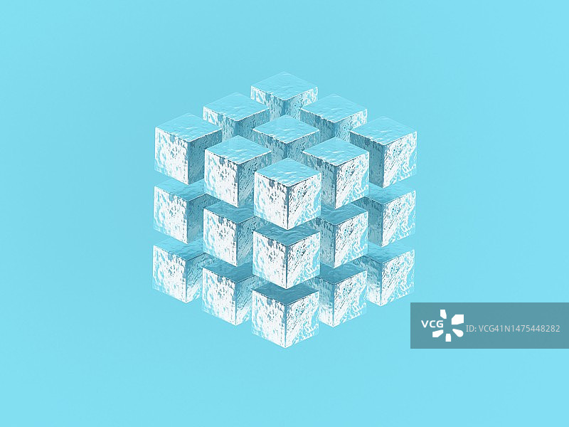 蓝色立方体图片素材