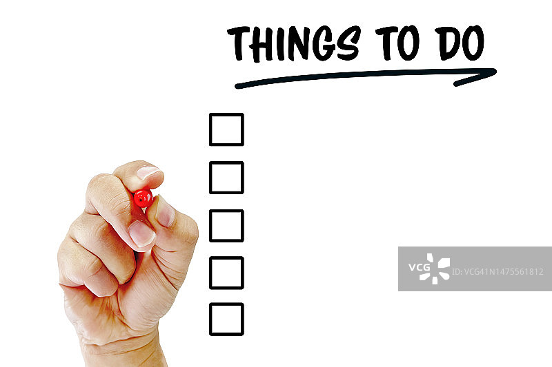 成年人用记号笔计划“待办事项”图片素材
