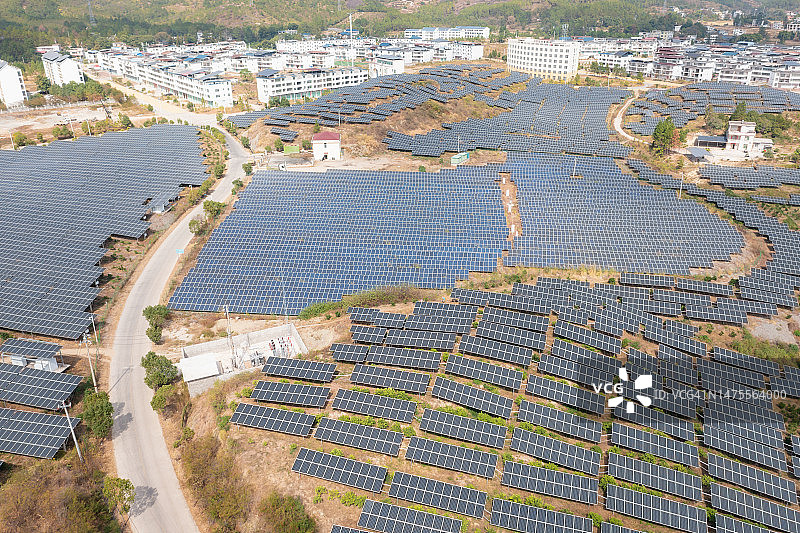 城市太阳能发电站图片素材