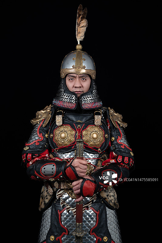 中国唐代盔甲图片素材