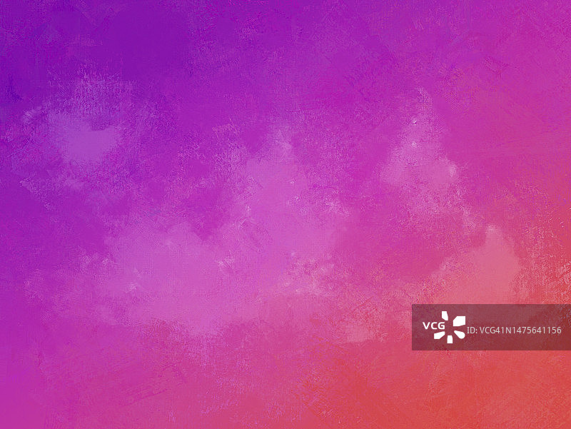 抽象明亮油画笔触背景（紫色、粉色和橙色）图片素材