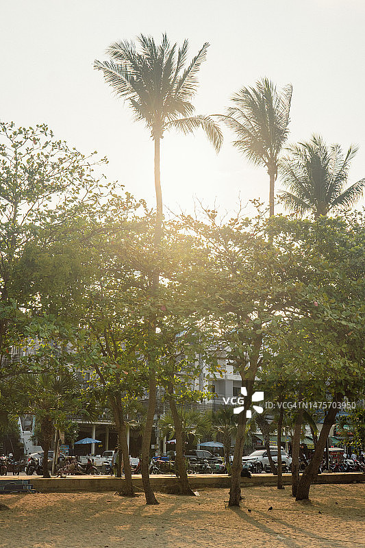 春武里府芭堤雅海滩路图片素材