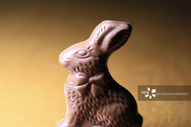 实心巧克力兔子 - 复活节糖果图片素材