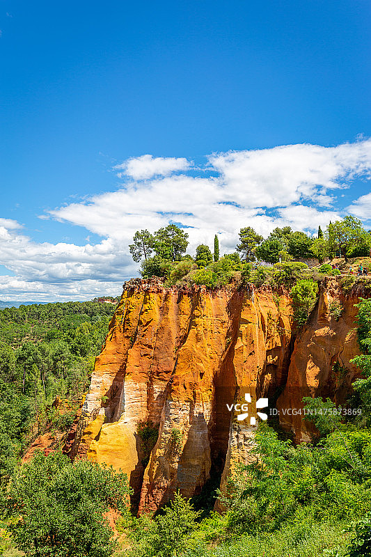 鲁西荣附近的赭石之路峡谷，普罗旺斯图片素材