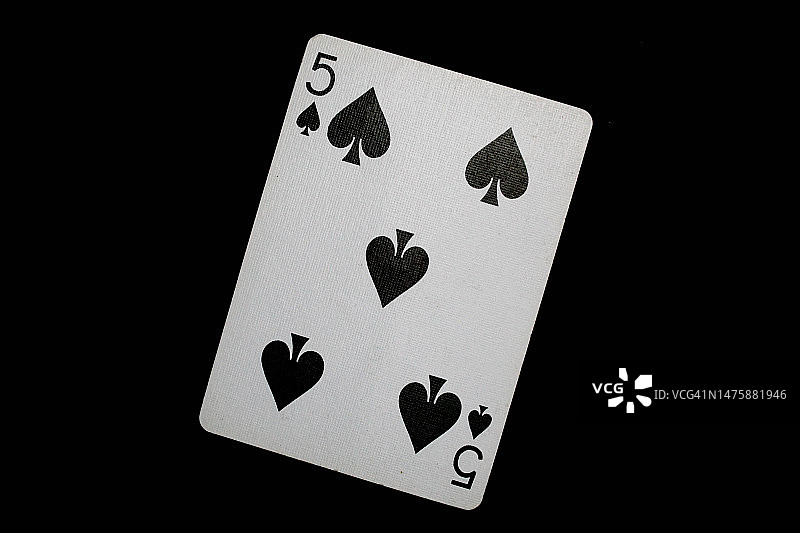 黑桃5扑克牌图片素材