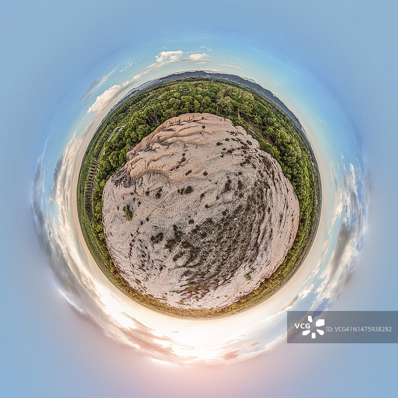 航拍小星球效果图片素材