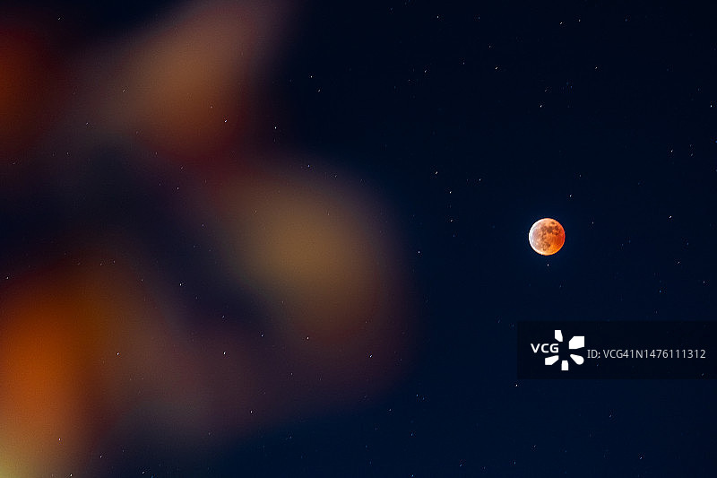 月全食和天王星图片素材