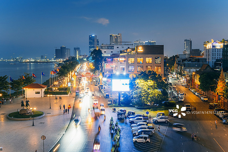 金边夜生活街景图片素材
