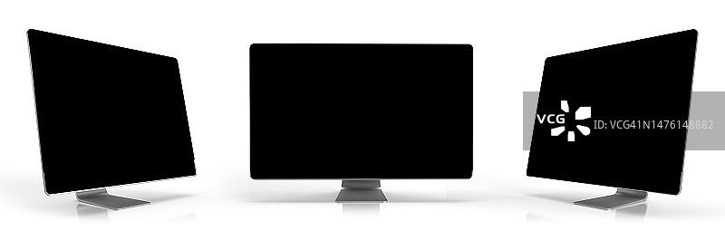 现代桌面显示器（带屏幕裁剪路径）图片素材