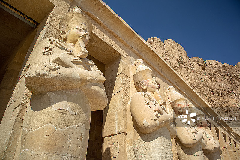 哈特谢普苏特女王谷的柱子，埃及图片素材