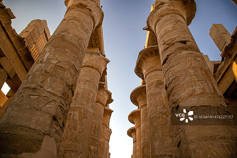 埃及卢克索卡纳克神庙大柱厅图片素材