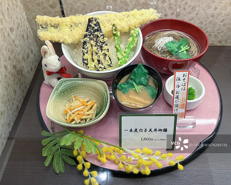 星鳗天妇罗盖饭定食食品模型图片素材