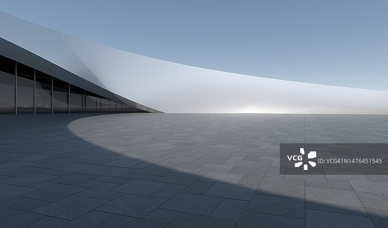 户外广场建筑3D模型图片素材