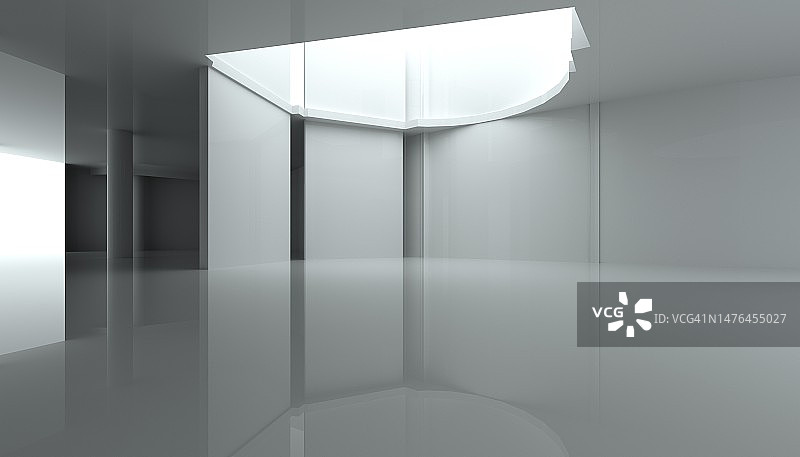 3D渲染未来建筑内饰图片素材