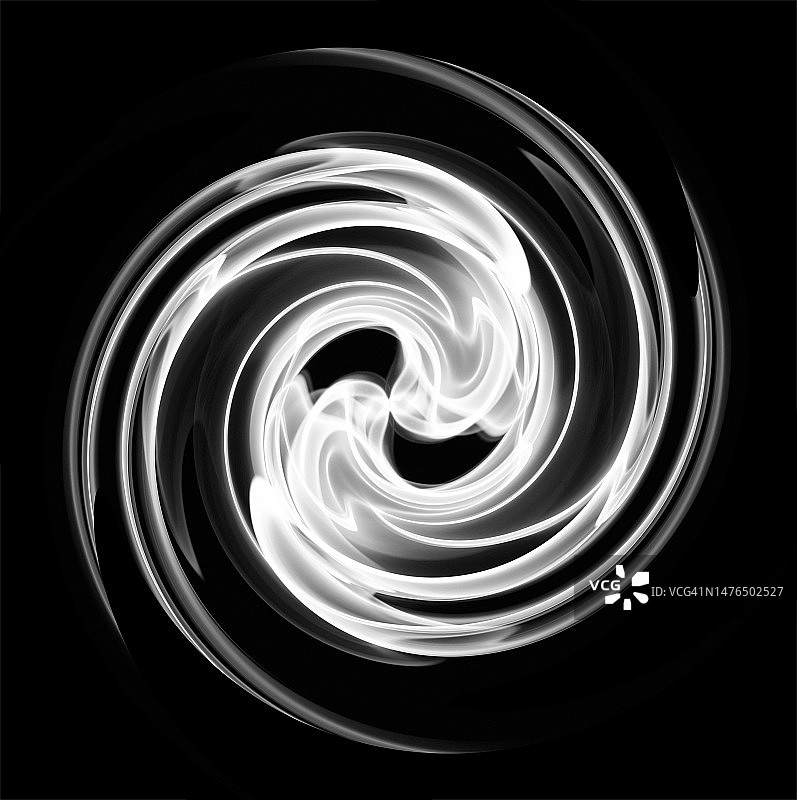 黑色背景上的光轨抽象背景图片素材