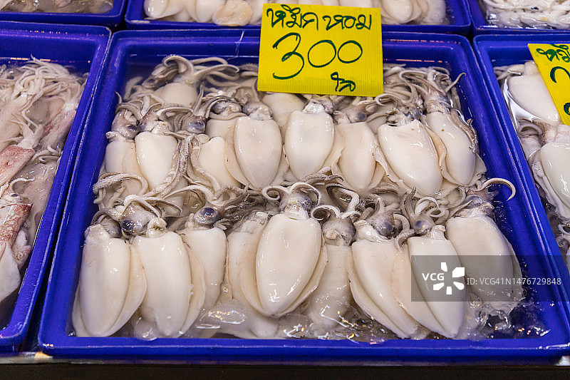 香鱿鱼，每公斤300泰铢图片素材